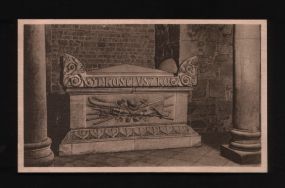 Sarkofag Tadeusza Kościuszki w podziemiach wawelskiej katedry. Poczt&oacute;wka, b.d. 