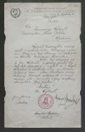 Pismo Towarzystwa Polskiej Młodzieży im. Tadeusza Kościuszki we Lwowie z 1909 r. z nadrukowaną podobizną jej patrona. 