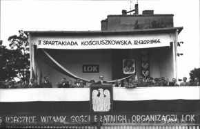 II Spartakiada Kościuszkowska, zorganizowana przez LOK w Skierniewicach w dniach 12-13 IX 1964 r. Fot. W. Kraska. 