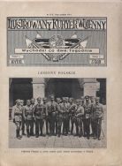 Sztab strzelc&oacute;w po zajęciu Kielc w sierpniu 1914 r. (w środku J&oacute;zef Piłsudski). &bdquo;Ilustrowany Kurier Wojenny&rdquo;, nr 1 z 5 XII 1914 r.