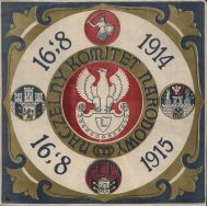 Druk okolicznościowy wydany w pierwszą rocznicę powstania Naczelnego Komitetu Narodowego, 1915 r.
