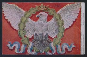Karta pocztowa propagująca Legiony Polskie, mal. A. Grzybowski (por. Leg. Polskich). Wydawnictwo Salonu Malarzy Polskich w Krakowie, b.d.