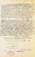 Zeznania świadk&oacute;w w sprawie dokonanej przez legionist&oacute;w we IX 1914 r. rekwizycji wozu i koni, wynajmowanych przez jeden z ł&oacute;dzkich browar&oacute;w. Cenny ładunek piwa legioniści wyrzucili do rowu.