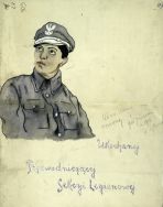 Dyplom pożegnalny ofiarowany hr. Marii Wielopolskiej, przewodniczącej Sekcji Legionowej w Kole Ligi Kobiet NKN we Lwowie, przez członkinie Ligi Kobiet w 1916 r.
