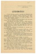 Odezwa działaczy politycznych, intelektualist&oacute;w i urzędnik&oacute;w wystosowana do legionist&oacute;w po dymisji J&oacute;zefa Piłsudskiego z Legion&oacute;w Polskich, 1916 r.