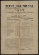 Dekret Naczelnika Państwa o wyborach do Sejmu Ustawodawczego i podziale na okręgi wyborcze,28 listopad 1918 r.