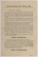 Odezwa wyborcza Narodowego Robotniczego Komitetu Wyborczego Kobiet w Łodzi, styczeń 1919 r.