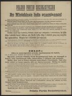 Odezwa wyborcza Centralnego Komitetu Robotniczego Polskiej Partii Socjalistycznej, styczeń 1919 r.