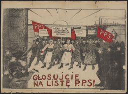 Afisz wyborczy Polskiej Partii Socjalistycznej, styczeń  1919 r.