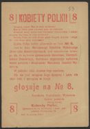 Odezwa wyborcza Narodowej Organizacji Wyborczej Kobiet Polskich, 12 stycznia 1919 r.