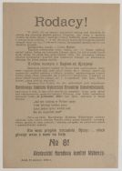 Odezwa wyborcza Akademickiego Narodowego Komitetu Wyborczego w Łodzi, 22 stycznia 19191 r.