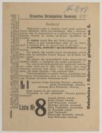 Ulotka wyborcza Stronnictwa Chrześcijańskiej Demokracji w Łodzi, styczeń 1919 r.