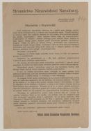 Odezwa wyborcza Stronnictwa Niezawisłości Narodowej w Łodzi, styczeń 1919 r.