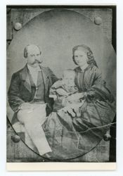Oktawiusz Nakielski z żoną Julią z Siekierskich  i synem Stanisławem Wincentym Bartłomiejem z 1858 roku.