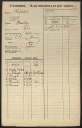 Karta meldunkowa do spisu ludności na nazwisko Stanisław Nakielski z około 1915 r. &ndash; APŁ, Akta miasta Łodzi, sygn. 24908, k. 106