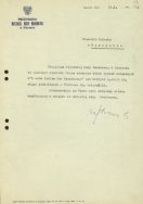 Zaproszenie Adeli Kaleckiej, siostry Ary Szternfelda na otwarcie wystaw związanych z 5-cio leciem Ery Kosmicznej&rdquo;. APŁOS, Prezydium Miejskiej RN w Sieradzu, sygn. 255.