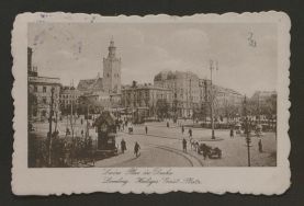 Plac św. Ducha we Lwowie. Poczt&oacute;wka z 1917 r. Wydawnictwo Salonu Malarzy Polskich w Krakowie.