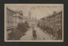 Rynek we Lwowie. Poczt&oacute;wka wydana przed I w. św. 