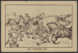 &bdquo;Potyczka&rdquo;. Ilustracja z 1919 r., sygnowana inicjałami W.P.