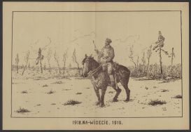 &bdquo;Na widecie&rdquo;. Ilustracja z 1919 r., sygnowana inicjałami W.P.