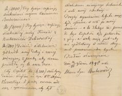 Testament Klementyny Bartoszewicz, z 28 grudnia 1895 r. APŁ, Archiwum rodziny Bartoszewicz&oacute;w, sygn. 3840.