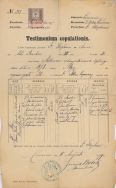 Metryka ślubu Kazimierza Bartoszewicza i Amelii Gebhardt z 1879 r. APŁ, Archiwum rodziny Bartoszewicz&oacute;w, sygn. 1448.