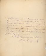 Zaświadczenie o niemożności odbycia chrztu w kościele Kazimiery Bartoszewicz z 7 października 1880 r. APŁ, Archiwum rodziny Bartoszewicz&oacute;w, sygn. 734.