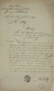 Udzielenie urlopu Julianowi Bartoszewiczowi przez Inspektora Szkoły Powiatowej Filologicznej w Końskich z 19 grudnia 1848 r. APŁ, Archiwum rodziny Bartoszewicz&oacute;w, sygn. 794.