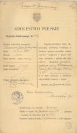 Paszport Juliana Kantego Bartoszewicza wydany w Moskwie 23 października 1918 r. APŁ, Archiwum rodziny Bartoszewicz&oacute;w, sygn. 3656.
