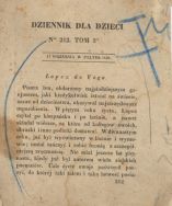 Dziennik Dla Dzieci z 17 września 1849 r. APŁ, Archiwum rodziny Bartoszewicz&oacute;w, sygn. 674.