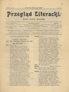 Przegląd Literacki z lat 1898-1899, kt&oacute;rego redaktorem był Kazimierz Bartoszewicz APŁ, Archiwum rodziny Bartoszewicz&oacute;w, sygn. 1555.