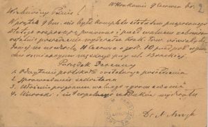 Autograf Adama Asnyka APŁ, Archiwum rodziny Bartoszewicz&oacute;w, sygn. 314.