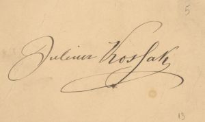 Autograf Juliusza Kossaka APŁ, Archiwum rodziny Bartoszewicz&oacute;w, sygn. 3129.