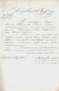 Prośba os&oacute;b prywatnych do Komitetu Obywatelskiego m. Łodzi z 8 II 1915 r. o udzielenie zgody na założenie taniej kuchni i herbaciarni przy ul. W&oacute;lczańskiej 2. APŁ, Gł&oacute;wny Komitet Obywatelski m. Łodzi, sygn. 92.