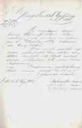 Prośba os&oacute;b prywatnych do Komitetu Obywatelskiego m. Łodzi z 8 II 1915 r. o udzielenie zgody na założenie taniej kuchni i herbaciarni przy ul. W&oacute;lczańskiej 2. APŁ, Gł&oacute;wny Komitet Obywatelski m. Łodzi, sygn. 92.