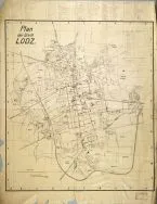 Plan Łodzi z lipca 1915 roku z zaznaczonymi miejscami sprzedaży 