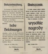 Obwieszczenie gubernatora wojennego Bartha z 16 III 1916 r. APŁ, Zbi&oacute;r druk&oacute;w i pism ulotnych, sygn. 362.