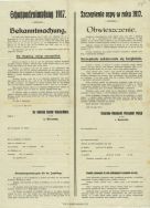 Obwieszczenie Cesarsko-Niemieckiego Prezydenta Policji w Łodzi o szczepieniu przeciwko ospie w roku 1917. APŁ, Zbi&oacute;r druk&oacute;w i pism ulotnych, sygn. 363.