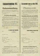 Obwieszczenie Cesarsko-Niemieckiego Prezydenta Policji w Łodzi o szczepieniu przeciwko ospie w roku 1917. APŁ, Zbi&oacute;r druk&oacute;w i pism ulotnych, sygn. 363.