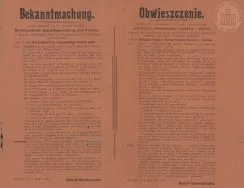 Obwieszczenie dotyczące sekwestru, meldowania zapas&oacute;w i obrotu surowcami, wyrobami gotowymi i p&oacute;łgotowymi. APŁOS, Akta gminy Sędziejowice, sygn. 81.