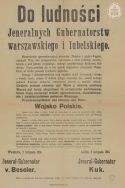 Obwieszczenie o planowanym utworzeniu Wojska Polskiego. APŁOS, Zbi&oacute;r druk&oacute;w i pism ulotnych, sygn. 4.