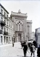 Ł&oacute;dź - Stara Synagoga tzw. Mauretańska przy ul. Wolborskiej. APŁ, Archiwum Włodzimierza Pfeiffera, sygn. 22