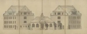 Projekt szkoły powszechnej w Łodzi przy ul. Nowo- Marysińskiej nr. 2 (obecnie ul. Staszica), 1923 r.