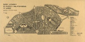 Park Ludowy według projektu S. Rogowicza z 1930 r. APŁ, Zbi&oacute;r kartograficzny APŁ, sygn. 642