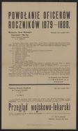 Afisz z rozkazami w sprawie powołania do czynnej służby wojskowej oficer&oacute;w z rocznik&oacute;w 1879&ndash;1888 i ich przeglądu wojskowo-lekarskiego w siedzibie PKU 28 pSK w Łodzi, Warszawa - Ł&oacute;dź 3, 9 XII 1919 r.