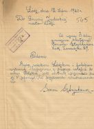 Prośba ucznia Semena Sztajnhauera do gminy żydowskiej w Łodzi w związku z planowanym wstąpieniem do Armii Ochotniczej, Ł&oacute;dź 12 VII 1920 r.
