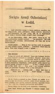&bdquo;Święto Armii Ochotniczej w Łodzi&rdquo;, relacja Jana Wojtyńskiego z przebiegu uroczystości zorganizowanych w dn. 25 VII 1920 r. &bdquo;Ochotnik. Jednodni&oacute;wka&rdquo; nr 2 z 1 VIII 1920 r.