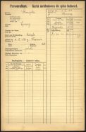 Karta meldunkowa do &bdquo;Spisu ludności Łodzi&rdquo; z l. 1916&ndash;1921 dotycząca ks. Ignacego Skorupki.