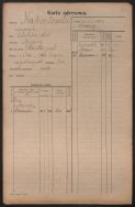 Karta adresowa do &bdquo;Spisu ludności Łodzi&rdquo; z l. 1916&ndash;1921 dotycząca Aleksandra Napi&oacute;rkowskiego.