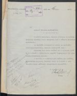 Pismo Wojewody Ł&oacute;dzkiego do Zarządu Towarzystwa Kolei Elektrycznych Ł&oacute;dzkich w sprawie dostarczenia wagon&oacute;w dla przewozu rannych żołnierzy, Ł&oacute;dź 16 VII 1920 r.